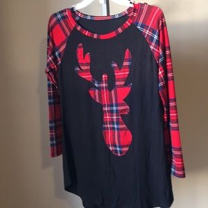 Xmas long sleeved dear top